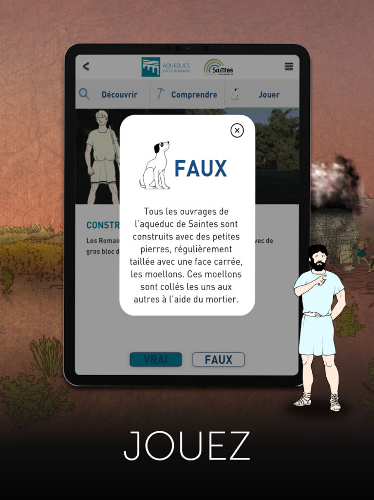 Aqueducs Gallo romains jouer version tablette - Saintes