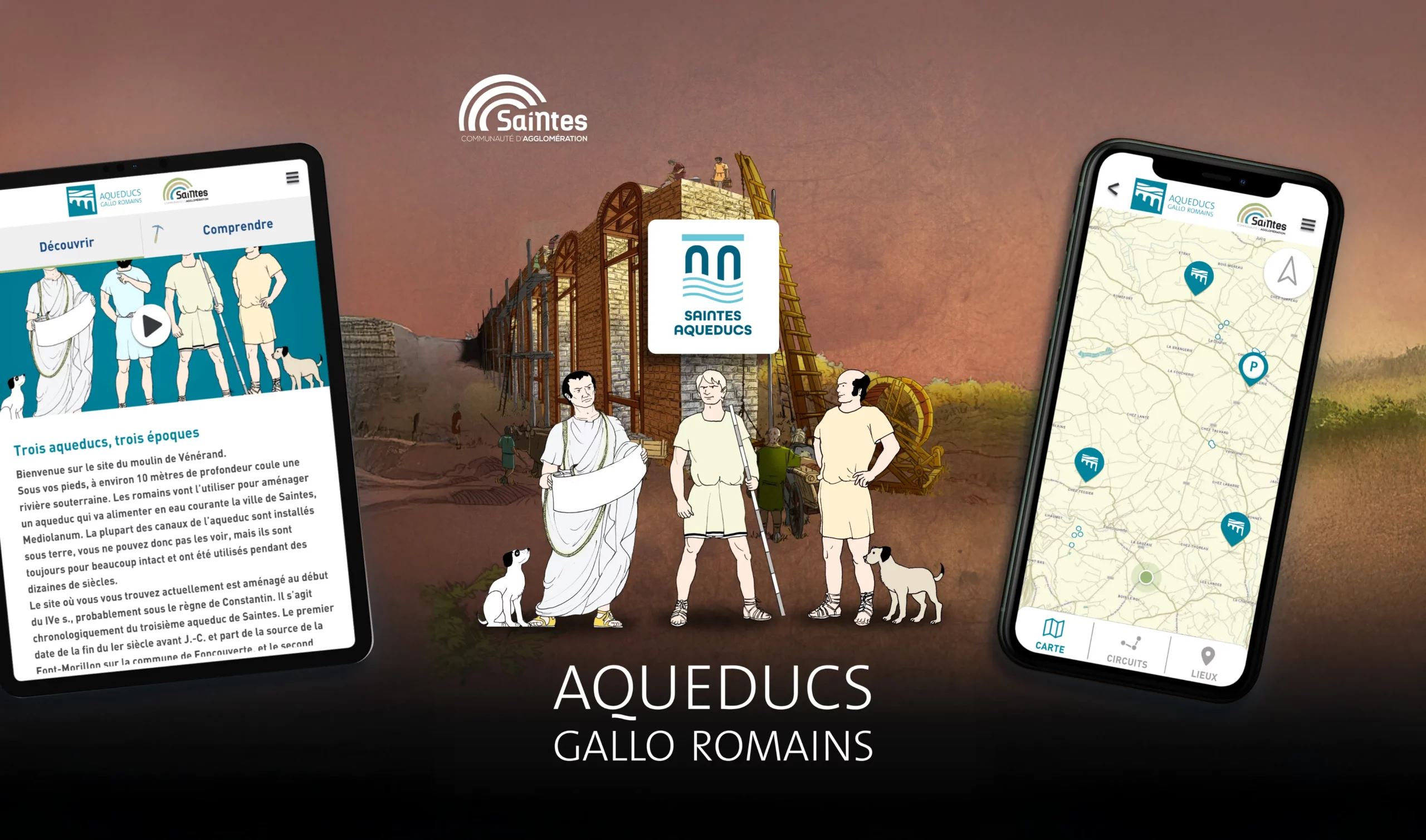 Bannière Application Saintes Acqueducs